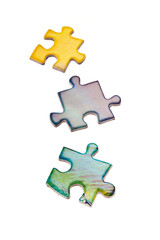 jigsaw puzzle pieces isolated