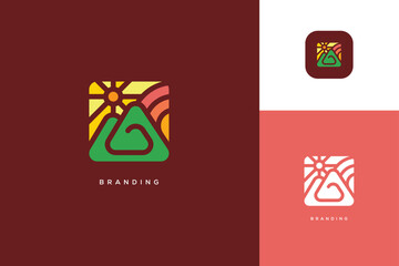 Mountain And Landscape Vector Logo Landscaping Concept