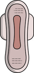 Feminine hygiene product, menstruation pad flat icon
