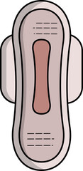 Feminine hygiene product, menstruation pad flat icon