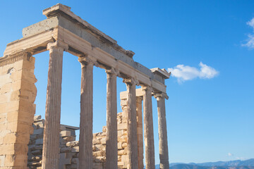 Obraz premium The Parthenon, temple on the Athenian Acropolis, Athens, Attica, Greece, beautiful summer view