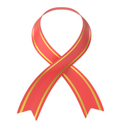 3D ribbon. 3D illustration.