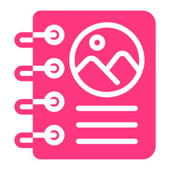 Naklejka premium photo album gradient icon