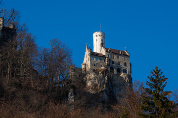 Obraz premium Schloss Lichtenstein, Schwäbische Alb