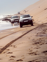 Safari and travel to wild nature in Africa. Extreme adventures on the off-road car to Namib desert....
