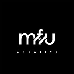 MFU Letter Initial Logo Design Template Vector Illustration