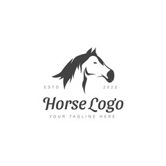 Horse logo design icon illustration