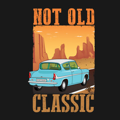 Vintage Car Art Design Template