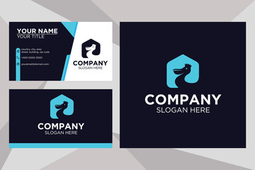 Pelican house logo suitable for company with business card template