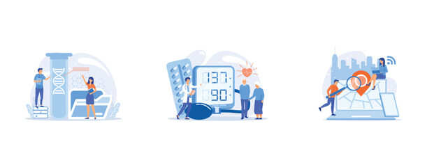 successful partnership, business meeting and brainstorming, business problem solving concept, set flat vector modern illustration