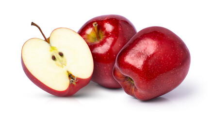 red apple isolated on white