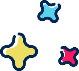 color lineal decorative element, bubble icon, 