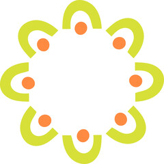 Geometric round frame 