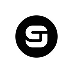 Initial letter CJ or JC logo vector design template