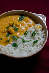 Spicy Grain and Mango Curry with Basmati Rice