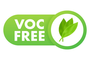 Voc free. Volatile organic compounds-free abstract. Vector stock illustration - obrazy, fototapety, plakaty