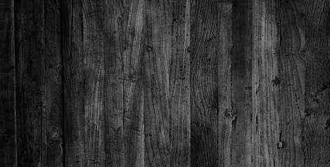 Black wooden background or texture