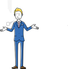 ストレスを感じるビジネスマン