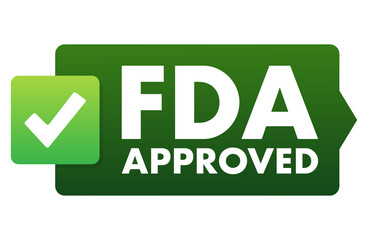 FDA approved grunge rubber stamp on white background. Vector illustration.