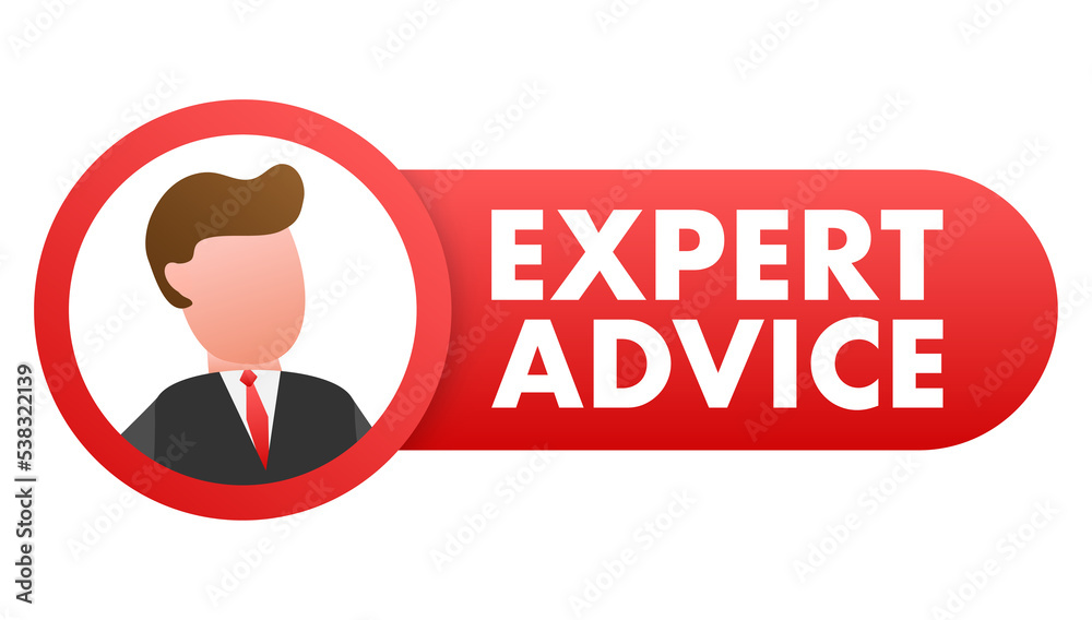 Wall mural Expert advice icon. Business person presentation. Vector stock illustration.