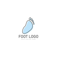 Foot line logo design icon illustration