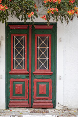 ciekawe drzwi na wyspie Thassos - obrazy, fototapety, plakaty