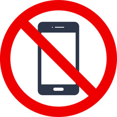 Off sound on phone. Silent mode on the smartphone. Forbidden use cell phone.