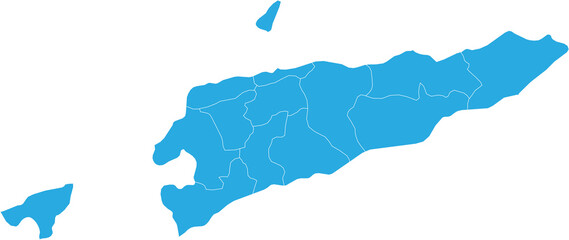 Fototapeta premium east Timor map. High detailed blue map of east Timor on transparent background.
