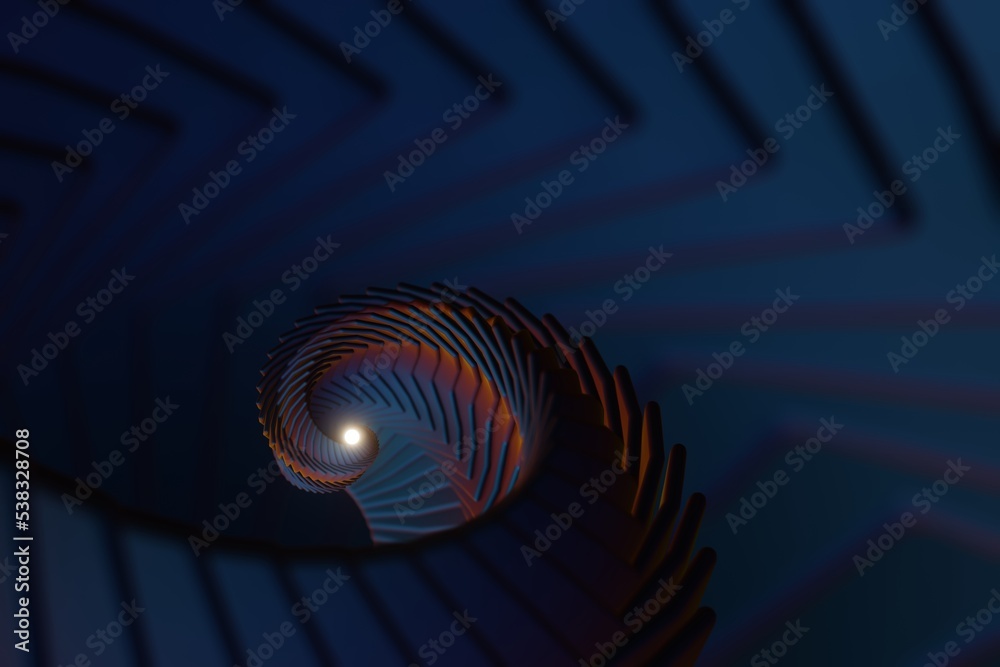 Poster Beautiful Abstract colourful geometric ratio background. Starburst dynamic wave. 3d rendering illustration Background pattern for design.