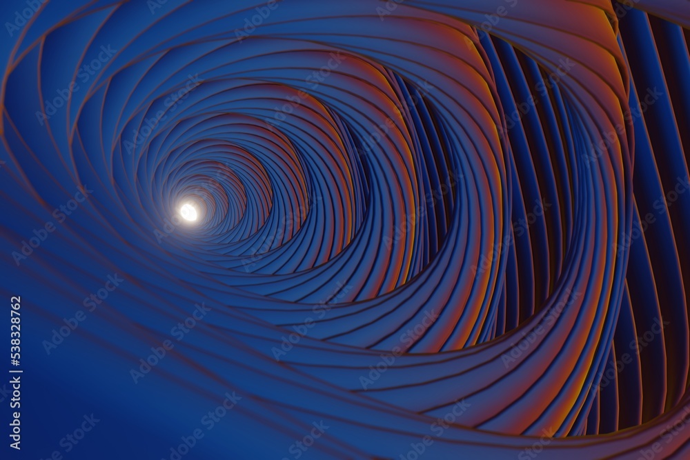 Aufkleber Beautiful Abstract colourful magic ratio background. Starburst dynamic wave. 3d rendering illustration Background pattern for design.