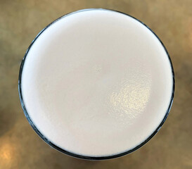 Beer white foam in a pint