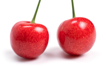 Sweet cherry isolated on white background close up