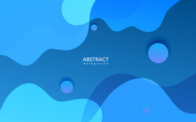 Abstract blue wave background, Blue banner