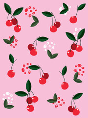 seamless pattern with cherry