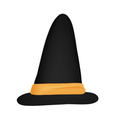 Black hat on white isolated background