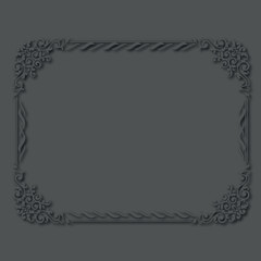 Frame, in the style of an ornament, Vector illustration eps 10, Art.