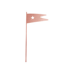 Pink Metallic Star Flag