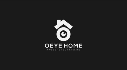 Eye home logo design vector illustration

