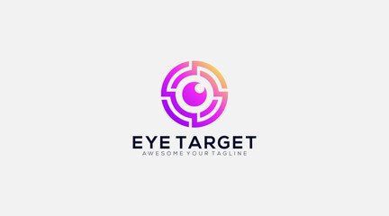 Target eye Logo Design symbol icon. Vector illustration,