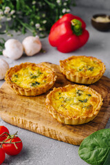 many mini bite size quiche appetizers