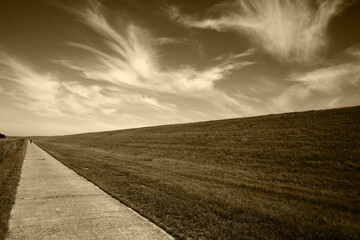 street at the dike,strasse am deich
