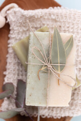 Handmade natural soap with herbal.