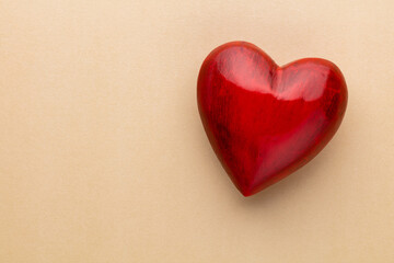 Valentines Day greeting card with heart.