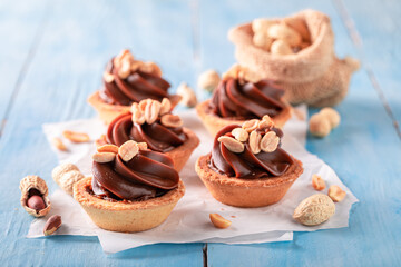 Delicious mini tartlets as a small sweet snack.