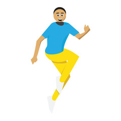 character of person jumping