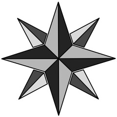 Fototapeta premium Conmpass star icon