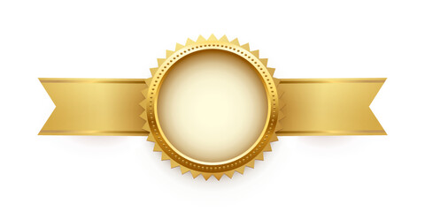 3d gold medal on ribbon, seal trophy and circle medallion with frame for official winner
