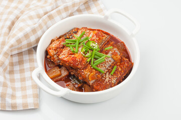 Cooking, food, braised hairtail, food ingredients, Korean food, Korean food, Korean food, hairtail, fish,요리, 음식,조림,갈치조림, 식재료, 한식, 한국음식 ,한국요리,갈치,생선,