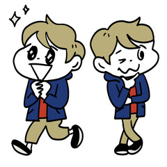 男の子の全身ポーズ