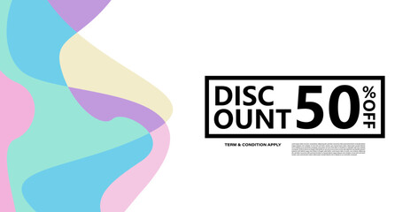 Colorful abstract geometric or fluid banner template. Giveaway, discount, cash back, gift card, and member card bonus design template.